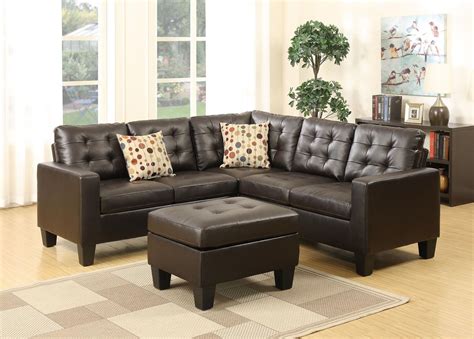 Poundex P6934 Sectional Sofa + Ottoman F6934 | Sectional sofas living ...