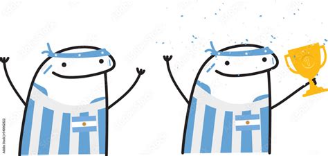 Meme Internet Comic Drawing Flork Fan Argentina Celebrating A