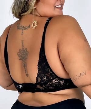 Sutiã de Renda Bojo Plus Size JACKIE LINGERIE Sutiã de Renda