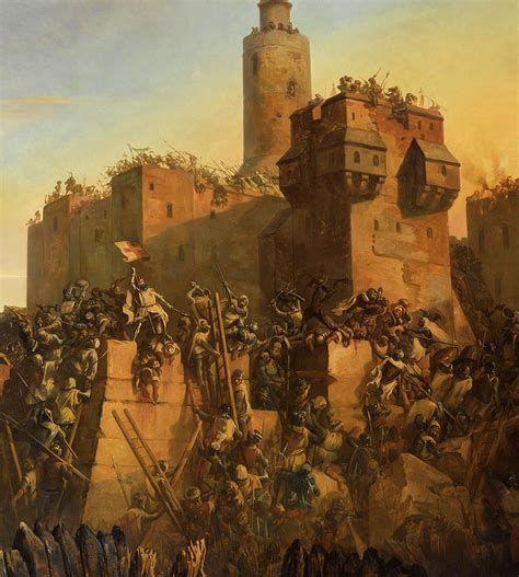 The Capture Of Jerusalem By Jacques De Molay Crusade Painting By