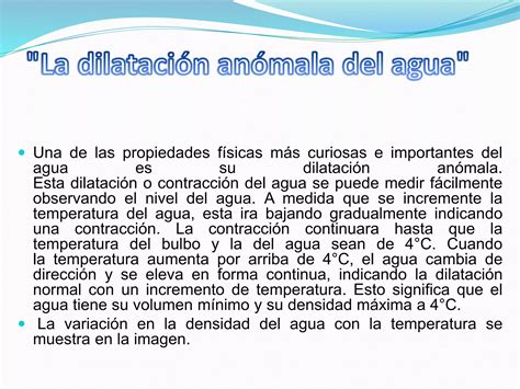 Dilataci N Anomala Del Agua Ppt