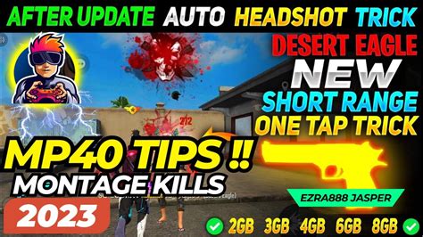 Mp40 King Shotgun 🎯 Montage 20 Kills Headshot Rate 90 Desert Eagle Headshot Freefire Highlights