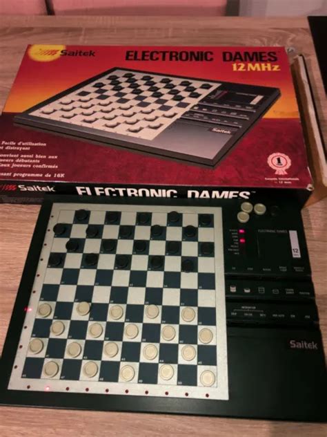 Jeu De Dames électronique Saitek Vintage 1989 échecs Electronic 12 Mhz