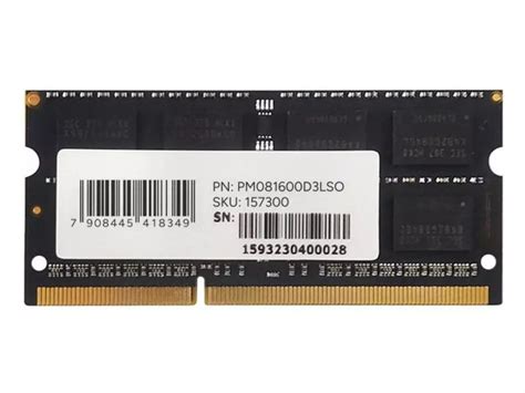 Mem Ria Notebook Pcyes Gb Ddr Mhz So Dimm Low Voltage V