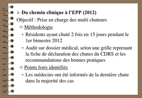 PPT LA PRISE EN COMPTE DU RISQUE CHUTE DANS TOUS SES ASPECTS EN EHPAD