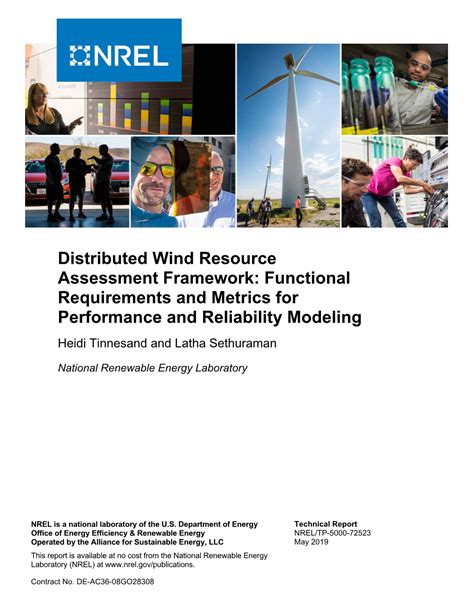 Distributed Wind Resource Assessment Framework Functional Requirements And Metrics For