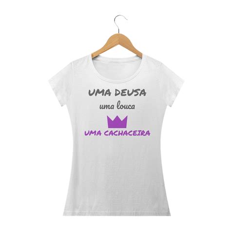 BABY LONG QUALITY Camiseta Baby Long Quality Estampa Frase Uma Deusa