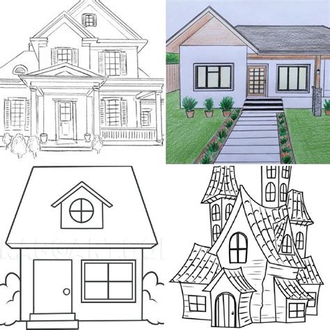 25 Easy House Drawing Ideas How To Draw A House Nbkomputer