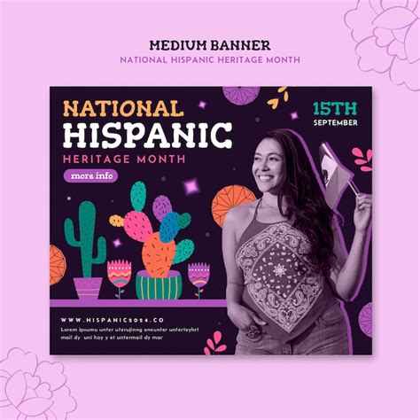 Premium Psd National Hispanic Heritage Month Template Design