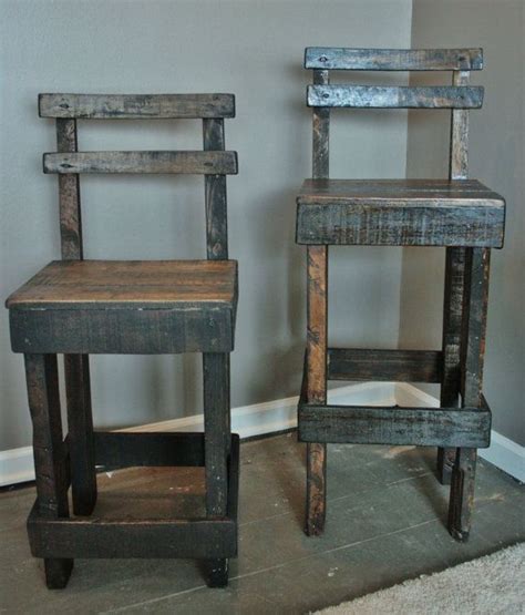 Good Idea Could Just Use 2x4s Pallet Wood Bar Stool With Back By