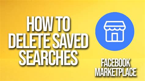 How To Delete Saved Searches Facebook Marketplace Tutorial Youtube