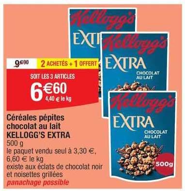 Promo C R Ales P Pites Chocolat Au Lait Kellogg S Extra Chez Migros