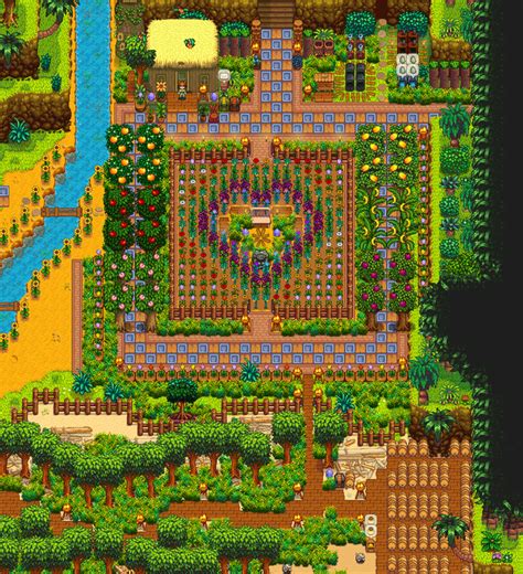 My Ginger Island Farm The Sprinker Setup For The Heart Was Insane R