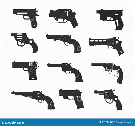 Guns Silhouette Stock Vector Illustration Of Model 272520319