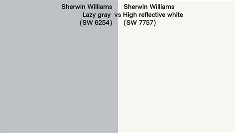 Sherwin Williams Lazy Gray Vs High Reflective White Side By Side Comparison