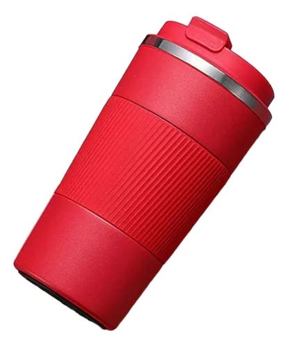 Vaso Termico Cafe Acero Inoxidable Doble Capa Rojo