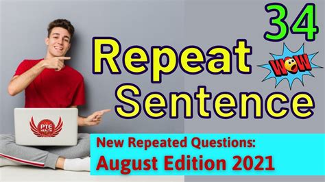 PTE Repeat Sentence Practice With Answer Part 1 August 2021 YouTube