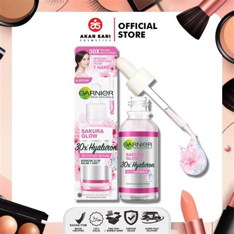 Jual GARNIER SAKURA GLOW 30X HYALURON BOOSTER SERUM Sachet 7 5 Ml 15