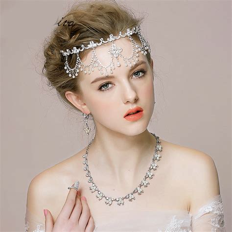 Buy Wholesale Vintage Wedding Bridal Jewelry Alloy Pearl Tassel