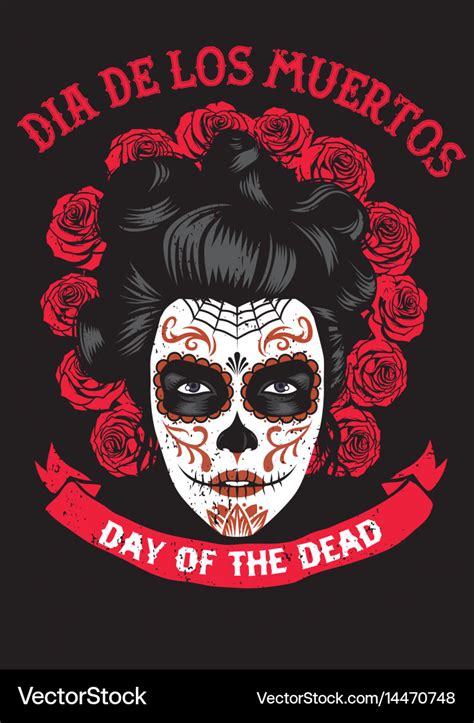 Day of the dead poster Royalty Free Vector Image