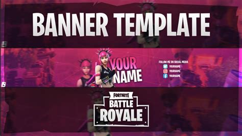 Free Fortnite Banner Template Speedart Yasshd Youtube