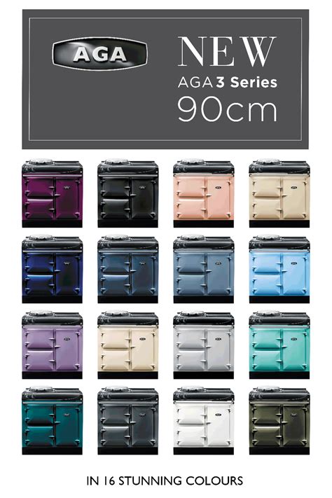 The new AGA 3 Series 90cm is available in a choice of 16 gorgeous ...