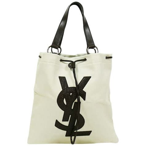 Yves Saint Laurent Canvas Ysl Tote Bag At 1stdibs Ysl Canvas Tote Bag