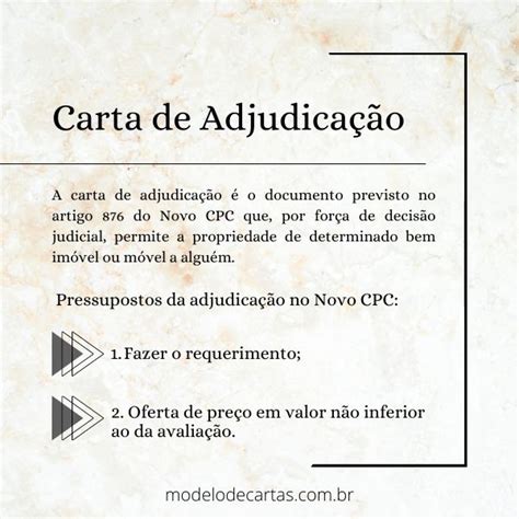 Carta de Adjudicação O que é Confira o Modelo Modelos de Carta