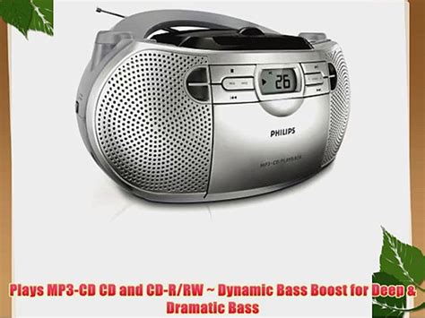 Philips Az 1047 Boombox Sound Machine Mp3 Cd Player Plays Cd Rrw With