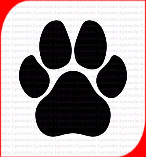 Dog Paw Print Silhouette Svg Svg Dxf Cricut Silhouette Cut Etsy