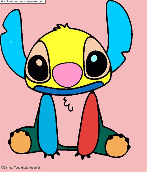 Dessin Colori Coloriage Stitch Par Un Invit Sans D Passer