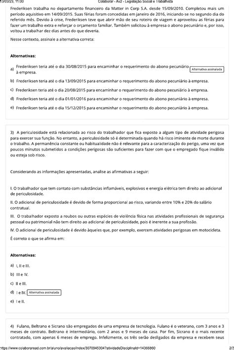 Av2 Legislação Social e Trabalhista Logística