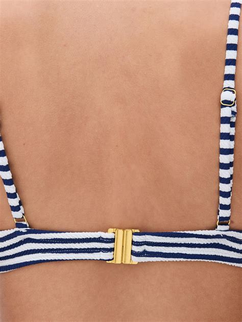 Top Bikini A Righe Con Ferretto Blu Navy Donna Primark