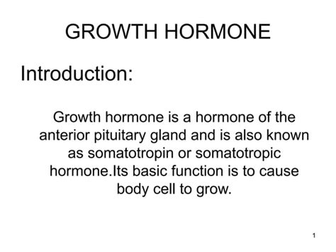 Growth Hormone Ppt