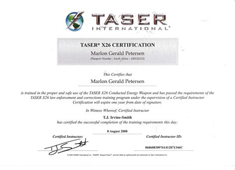 Online Taser Certification Prntbl Concejomunicipaldechinu Gov Co