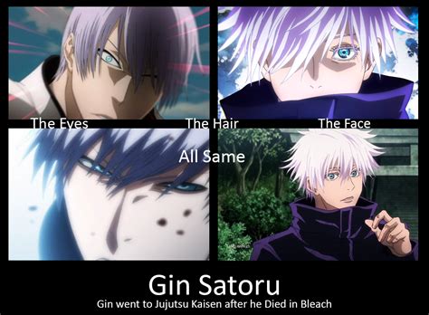 Gojo And Gin Looks Alike Ichimaru Gin Anime Crossover Bleach Manga