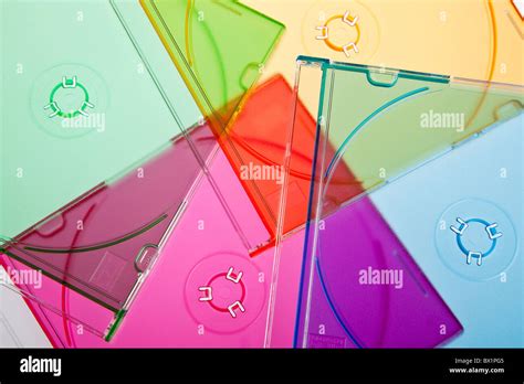 Coloured Slim Cd Jewel Cases Stock Photo Alamy