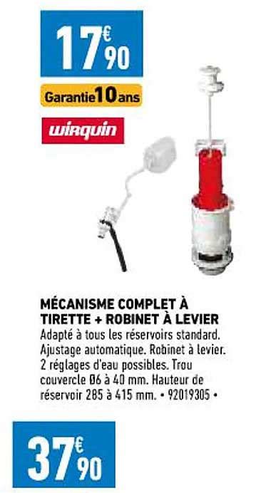 Promo M Canisme Complet Tirette Robinet Levier Wirquin Chez Brico