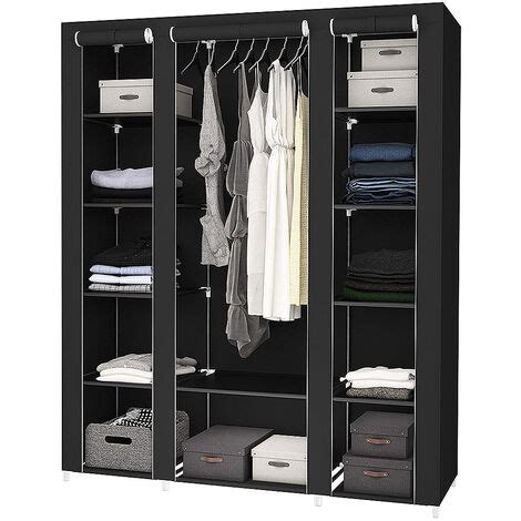 Armario De Tela Para Ropa Organizador Textil Plegable 17213443cm Tres