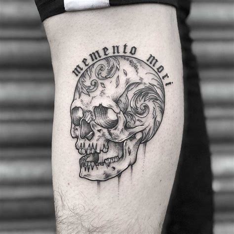 Memento Mori And Skull By Lozzy Bones Tattoogrid Net