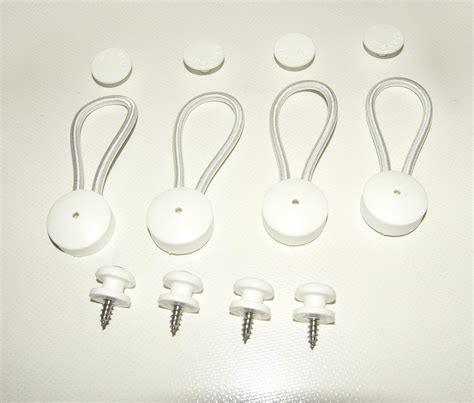 Stayput Bungee Shock Cord Fasteners White With White Surface