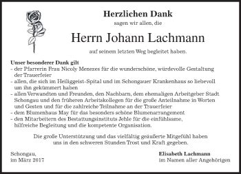 Traueranzeigen Von Johann Lachmann Trauer Merkur De