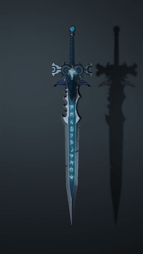 Artstation Ice Sword Hand Paint