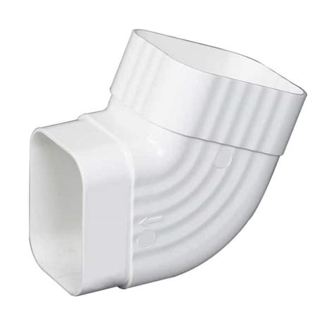 Amerimax Home Products In X In White Vinyl Downspout B Elbow