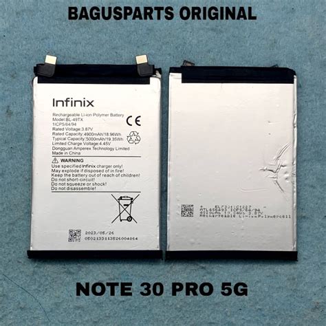 Jual Baterai Batre Battery Bl Tx Infinix Note Pro G Original