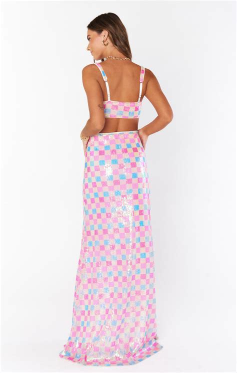 Rsvp Skirt ~ Checkered Sequin Show Me Your Mumu