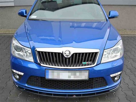 Maxton FRONT SPLITTER V 1 SKODA OCTAVIA MK2 VRS FACELIFT 2008 2013