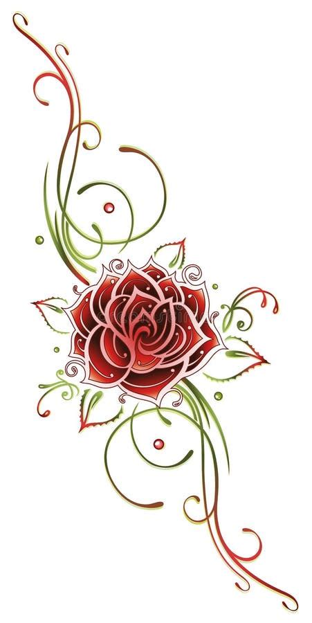 Rose Flower Stock Vector Illustration Of Flourishes 34183608