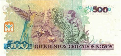 Brazil Cruzeiros On Cruzados Novos Banknote Km A Unc