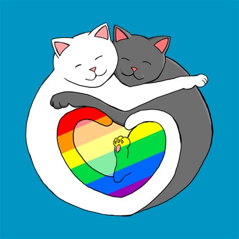 Rainbow Heart Pride Cats Cute Kittens Lgbtqia Pride Tapestry